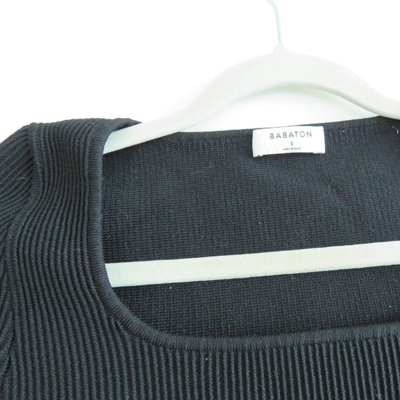 Aritzia Black Ribbed Crop Top - Picture 4 of 13